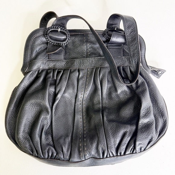 Cole Haan Black Brown Boho Shoulder Bag Purse - Picture 2 of 13